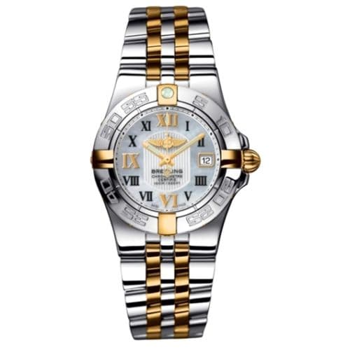 Breitling Galactic 30 Two Tone MOP / Roman / Two Tone Bracelet