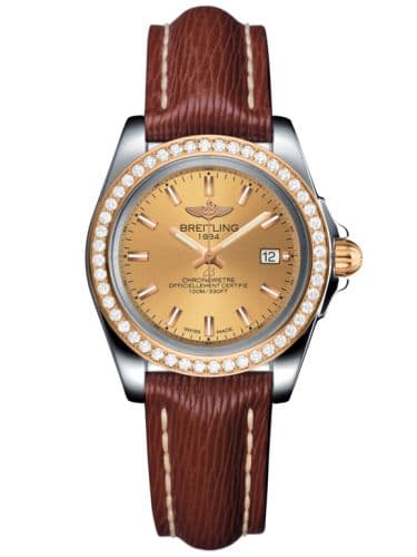 Breitling Galactic 32 Sleek Edition Stainless Steel / Rose Gold / Diamond / Golden Sun / Sahara