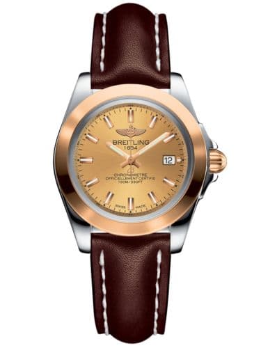 Breitling Galactic 32 Sleek Edition Stainless Steel / Rose Gold / Golden Sun / Calf