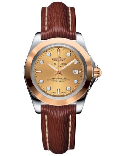 Breitling Galactic 32 Sleek Edition Stainless Steel / Rose Gold / Golden Sun Diamond / Sahara