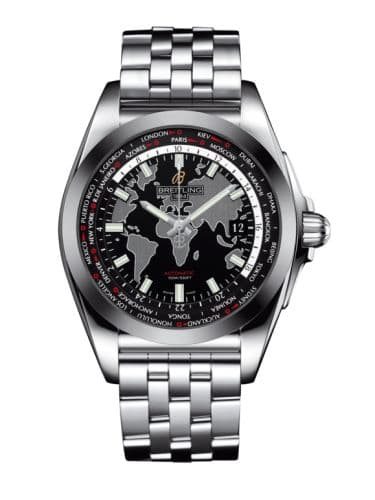 Breitling Galactic Unitime Stainless Steel / SleekT / Trophy Black / Bracelet
