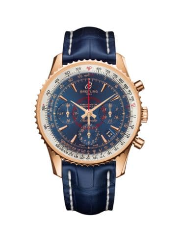 Breitling Montbrillant 01 Red Gold / Aurora Blue / Croco
