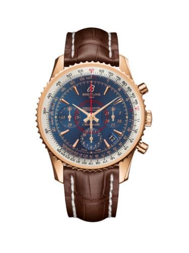 Breitling Montbrillant 01 Red Gold / Aurora Blue / Croco