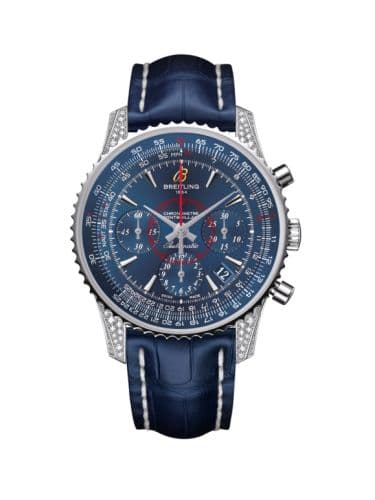 Breitling Montbrillant 01 Stainless Steel / Diamondworks / Aurora Blue / Croco