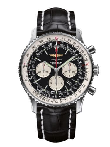 Breitling Navitimer 01 46 Stainless Steel / Black / Croco / Pin