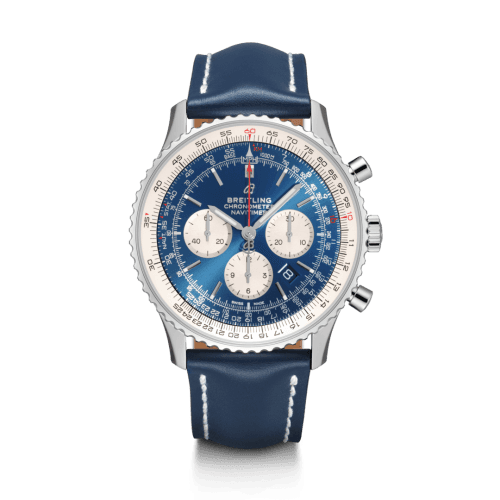 Breitling Navitimer 1 B01 Chronograph 46 Stainless Steel / Aurora Blue / Calf / Folding
