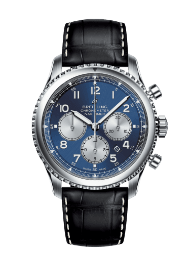 Breitling Navitimer 8 B01 Chronograph 43 Stainless Steel / Blue / Black Croco
