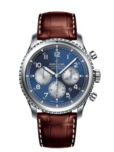 Breitling Navitimer 8 B01 Chronograph 43 Stainless Steel / Blue / Brown Croco