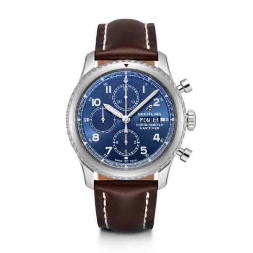 Breitling Navitimer 8 Chronograph 43 Stainless Steel / Blue / Brown Calf