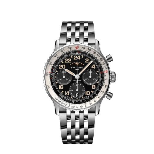 Breitling Navitimer B02 Chronograph 41 Cosmonaute Stainless Steel - Platinum / Black / Bracelet