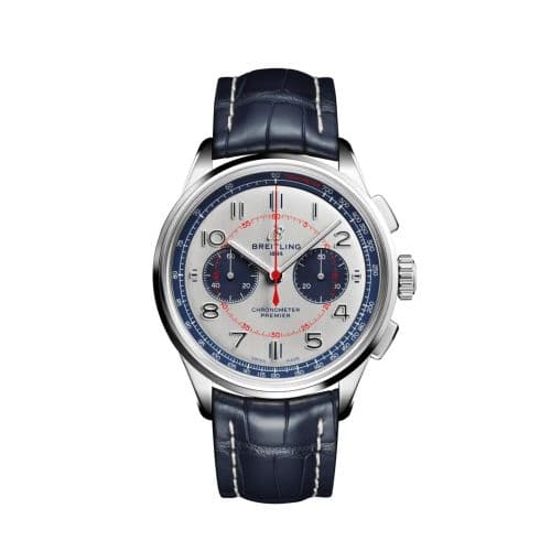Breitling Premier B01 Chronograph 42 Bentley Mulliner Stainless Steel / Silver / Croco / Folding