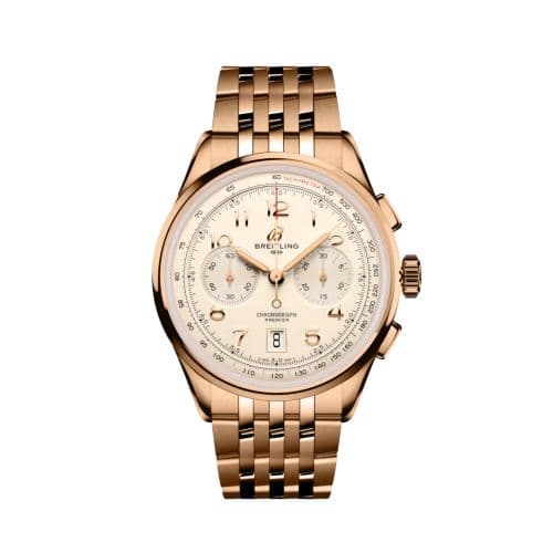 Breitling Premier B01 Chronograph 42 Red Gold / Cream / Bracelet