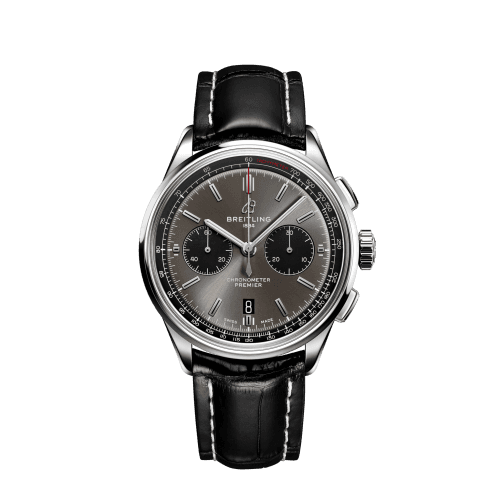Breitling Premier B01 Chronograph 42 Stainless Steel / Anthracite / Croco / Pin