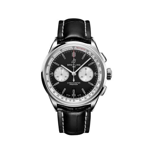 Breitling Premier B01 Chronograph 42 Stainless Steel / Black / Alligator / Pin