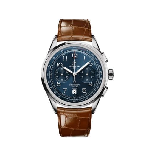 Breitling Premier B01 Chronograph 42 Stainless Steel / Blue / Alligator