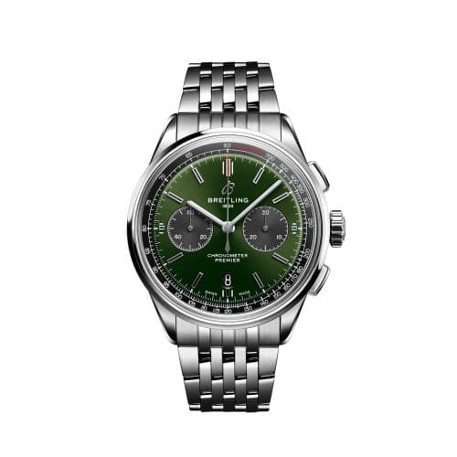 Breitling Premier B01 Chronograph 42 Stainless Steel / Green / Bracelet