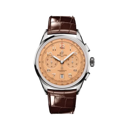 Breitling Premier B01 Chronograph 42 Stainless Steel / Pink / Alligator