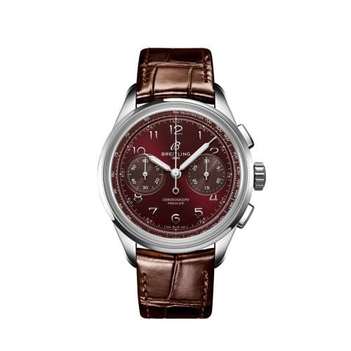 Breitling Premier Heritage B09 Chronograph 40 Stainless Steel / Burgundy / Boutique Edition