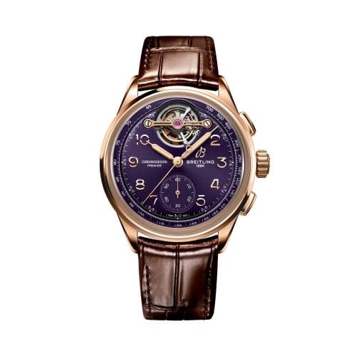 Breitling Premier Heritage B21 Chronograph Tourbillon Red Gold / Blue / Japan