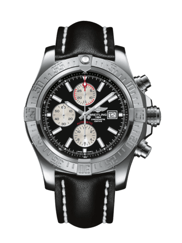 Breitling Super Avenger II Stainless Steel / Volcano Black / Calf / Pin