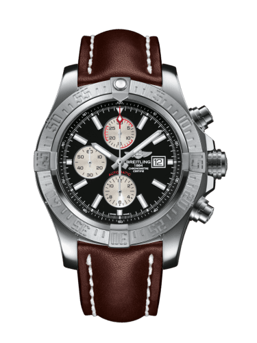 Breitling Super Avenger II Stainless Steel / Volcano Black / Calf / Pin