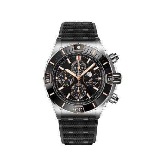Breitling Super Chronomat 1461 Days 44 Stainless Steel / Black / Rubber Rouleaux