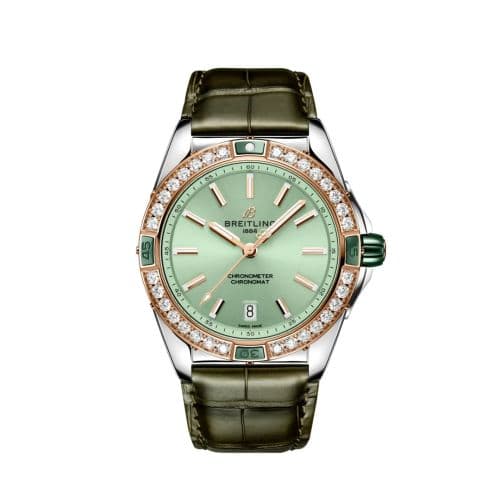 Breitling Super Chronomat 38 Stainless Steel - Red Gold / Pink / Alligator