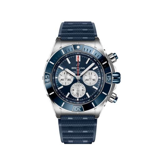Breitling Super Chronomat B01 44 Stainless Steel / Blue / Rubber