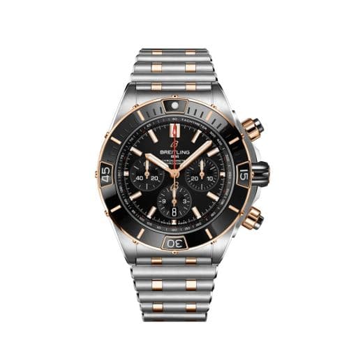 Breitling Super Chronomat B01 44 Stainless Steel - Red Gold / Black / Rouleaux