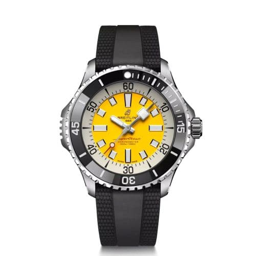 Breitling SuperOcean Automatic 46 Stainless Steel / Yellow / UK / Rubber
