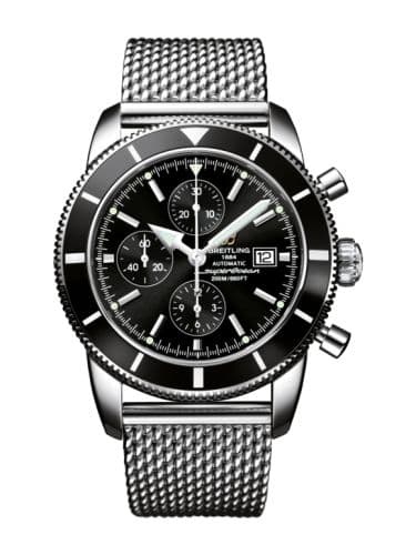 Breitling Superocean Heritage 46 Chronograph Stainless Steel / Black / Black / Milanese