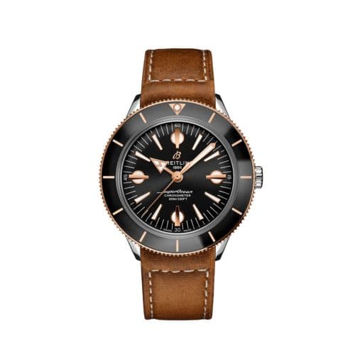 Breitling Superocean Heritage '57 Stainless Steel / Red Gold / Black / Calf / Folding