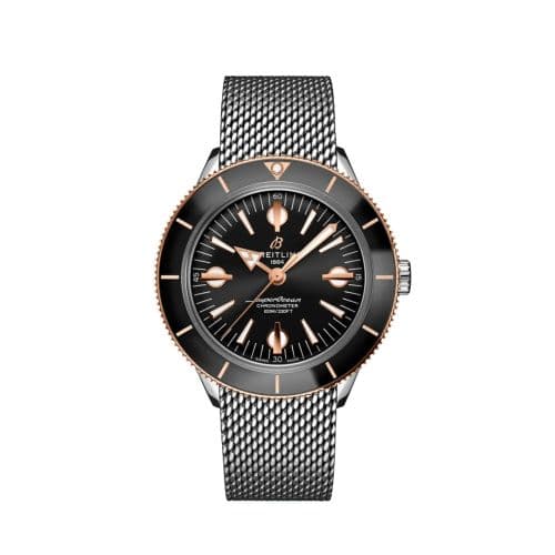 Breitling Superocean Heritage '57 Stainless Steel / Red Gold / Black / Mesh