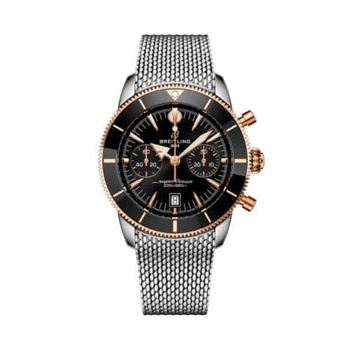 Breitling Superocean Heritage B01 Chronograph 42 Stainless Steel - Red Gold / Black / Bracelet
