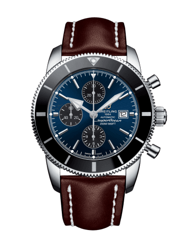 Breitling Superocean Heritage II 46 Chronograph Stainless Steel / Black / Blue / Calf / Pin