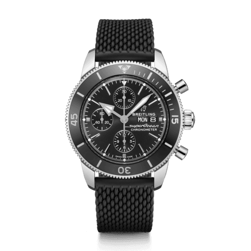 Breitling Superocean Heritage II Chronograph 44 Stainless Steel / Black / Rubber / Folding