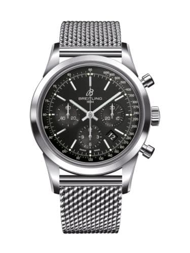 Breitling Transocean Chronograph Stainless Steel / Black / Bracelet