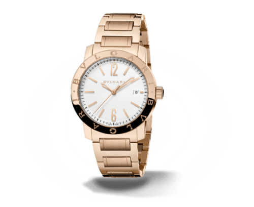 Bulgari Bulgari Solotempo 39 Pink Gold Silver Bracelet