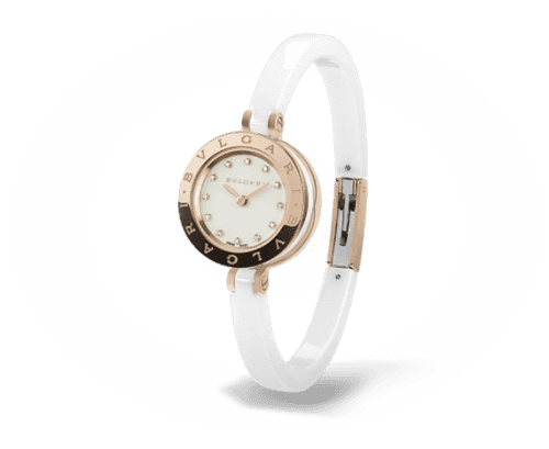 Bulgari B.Zero1 Pink Gold Ceramic White