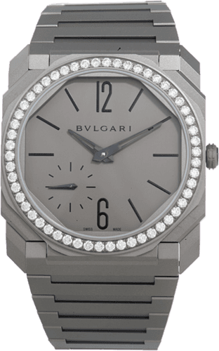 Bulgari Octo Finissimo Automatic Titanium / Diamond / Grey / Bracelet