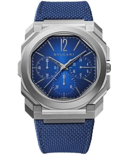 Bulgari Octo Finissimo Chronograph GMT Automatic / Titanium / Yoshida Blue