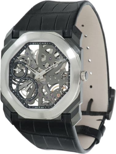 Bulgari Octo Finissimo Skeleton DLC / Platinum / Alligator