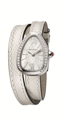 Bulgari Serpenti Skin Stainless Steel / Diamond / MOP
