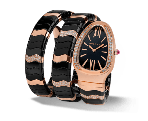 Bulgari Serpenti Spiga Pink Gold Black