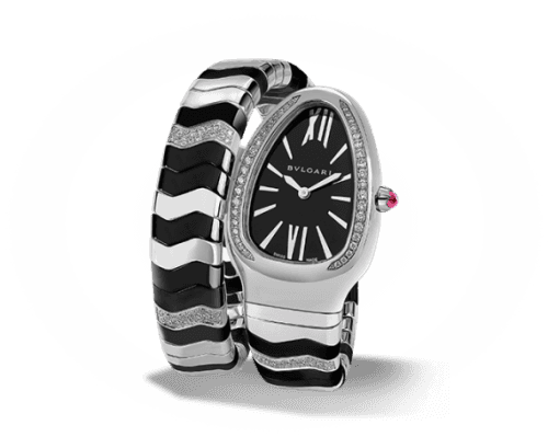 Bulgari Serpenti Spiga Stainless Steel Black