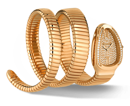 Bulgari Serpenti Tubogas Pink Gold Diamond Double Tour