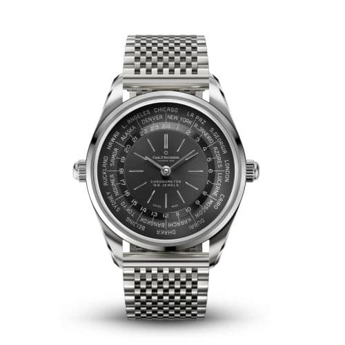 Carl F. Bucherer Heritage Worldtimer Stainless Steel / Black / Bracelet