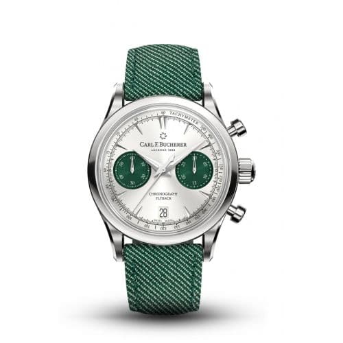 Carl F. Bucherer Manero Flyback 40 Stainless Steel / Silver - Green