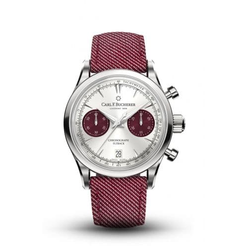 Carl F. Bucherer Manero Flyback 40 Stainless Steel / Silver - Red