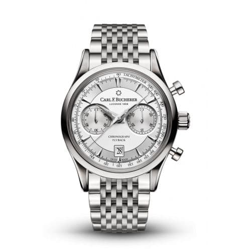 Carl F. Bucherer Manero Flyback Stainless Steel / Silver / Bracelet